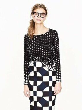 J Crew Polka Dot Rayon Top